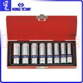 KING TONY 3508MR 六角長套筒組 3/8 公制 三分 8件組