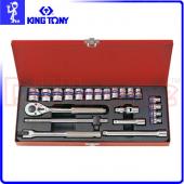 KING TONY 3523MR 六角套筒板手組合 3/8 公制 三分...