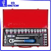 KING TONY 4528SR 六角套筒板手組 1/2 公制 四分 ...