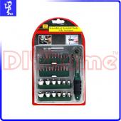 Ｌ型棘輪起子套筒組 多功能 34PCS
