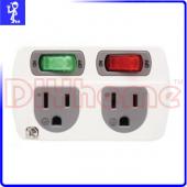 電源壁插分接器 2開2插3孔 附指示燈